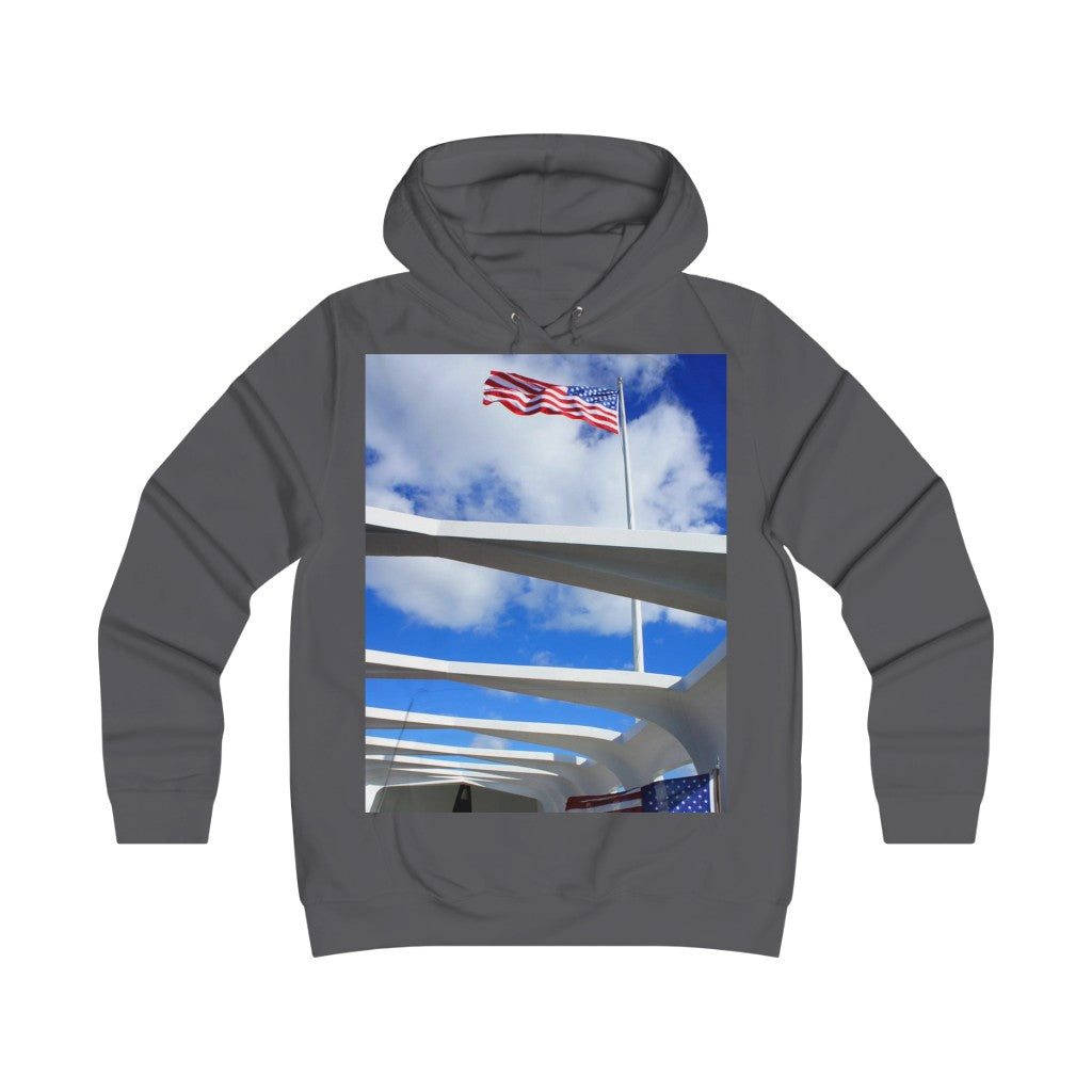"In Solemn Remembrance Forever" - Girlie College Hoodie - Fry1Productions