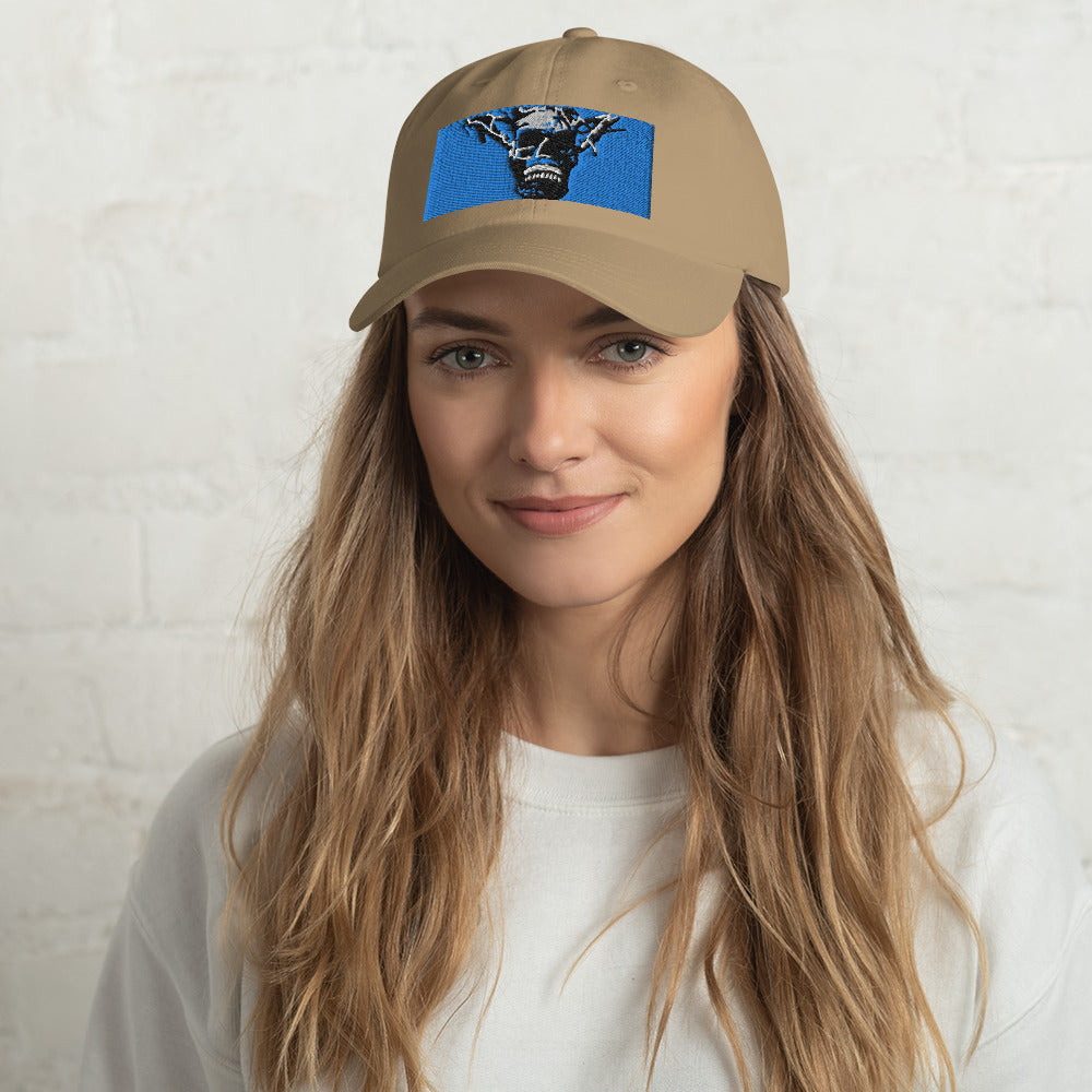 Skull Warrior Stare (Color) - Classic Dad Hat - Fry1Productions