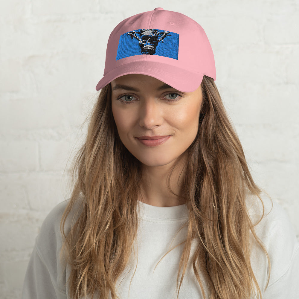 Skull Warrior Stare (Color) - Classic Dad Hat - Fry1Productions