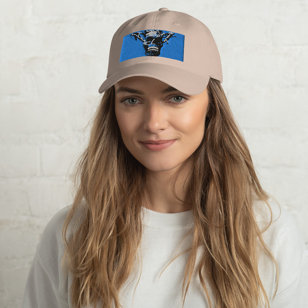 Skull Warrior Stare (Color) - Classic Dad Hat - Fry1Productions