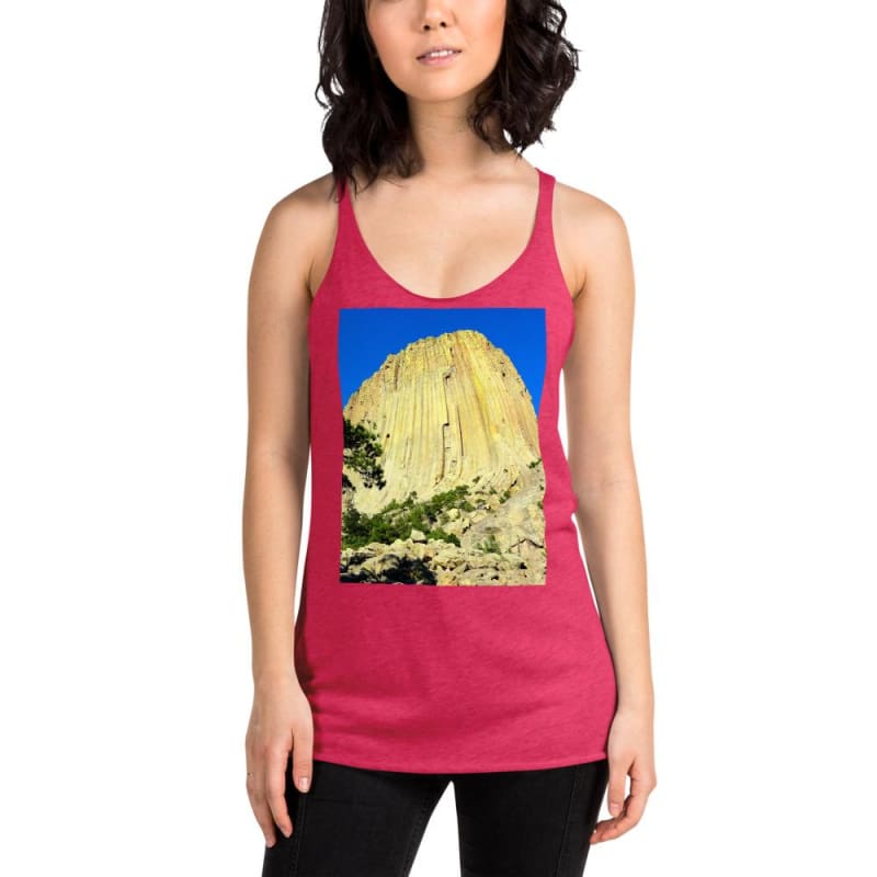 Climbing Mecca - Women's Racerback Tank Top - Fry1Productions