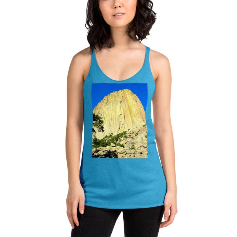 Climbing Mecca - Women's Racerback Tank Top - Fry1Productions