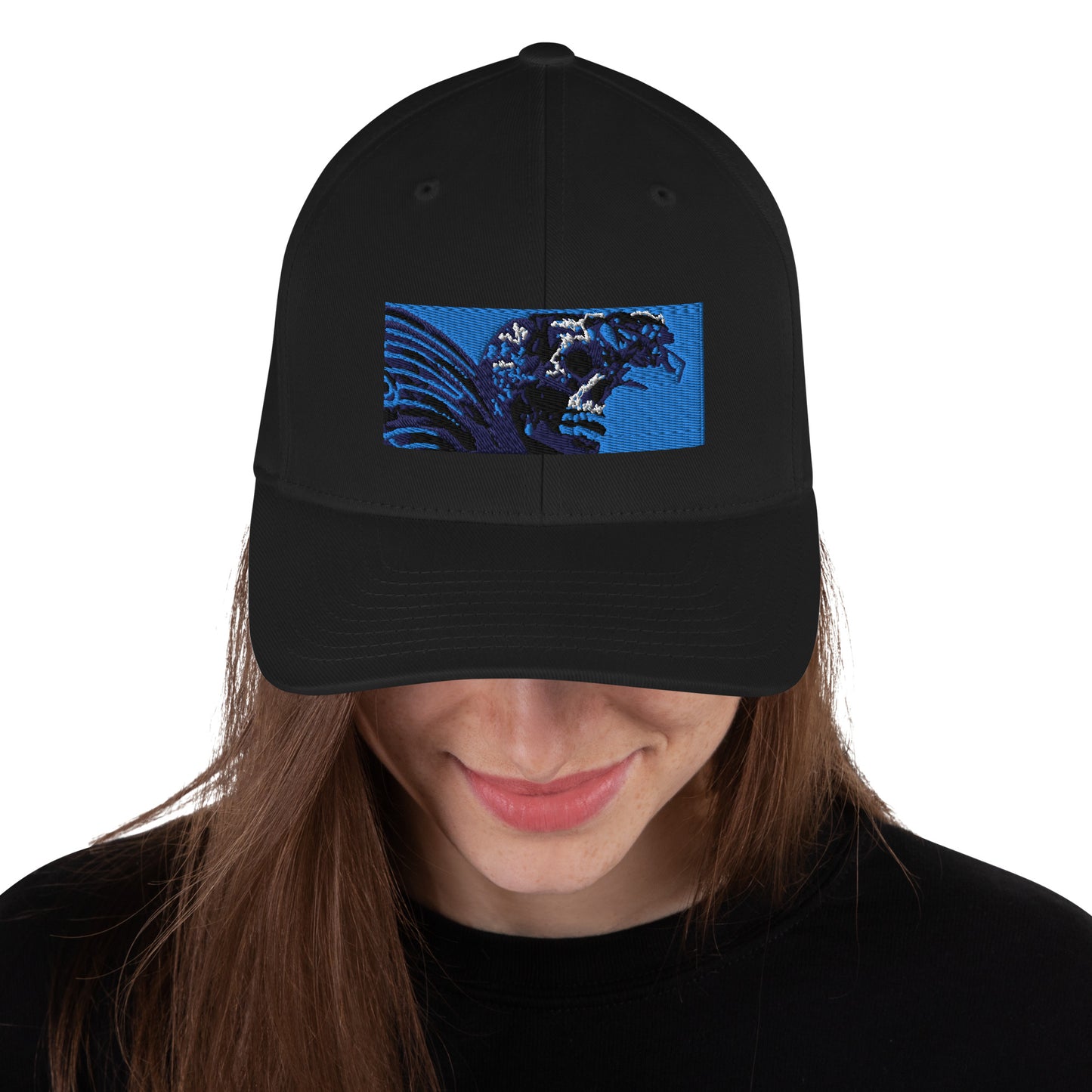 Skull Warrior (Color) - Closed Back Structured Hat - Fry1Productions
