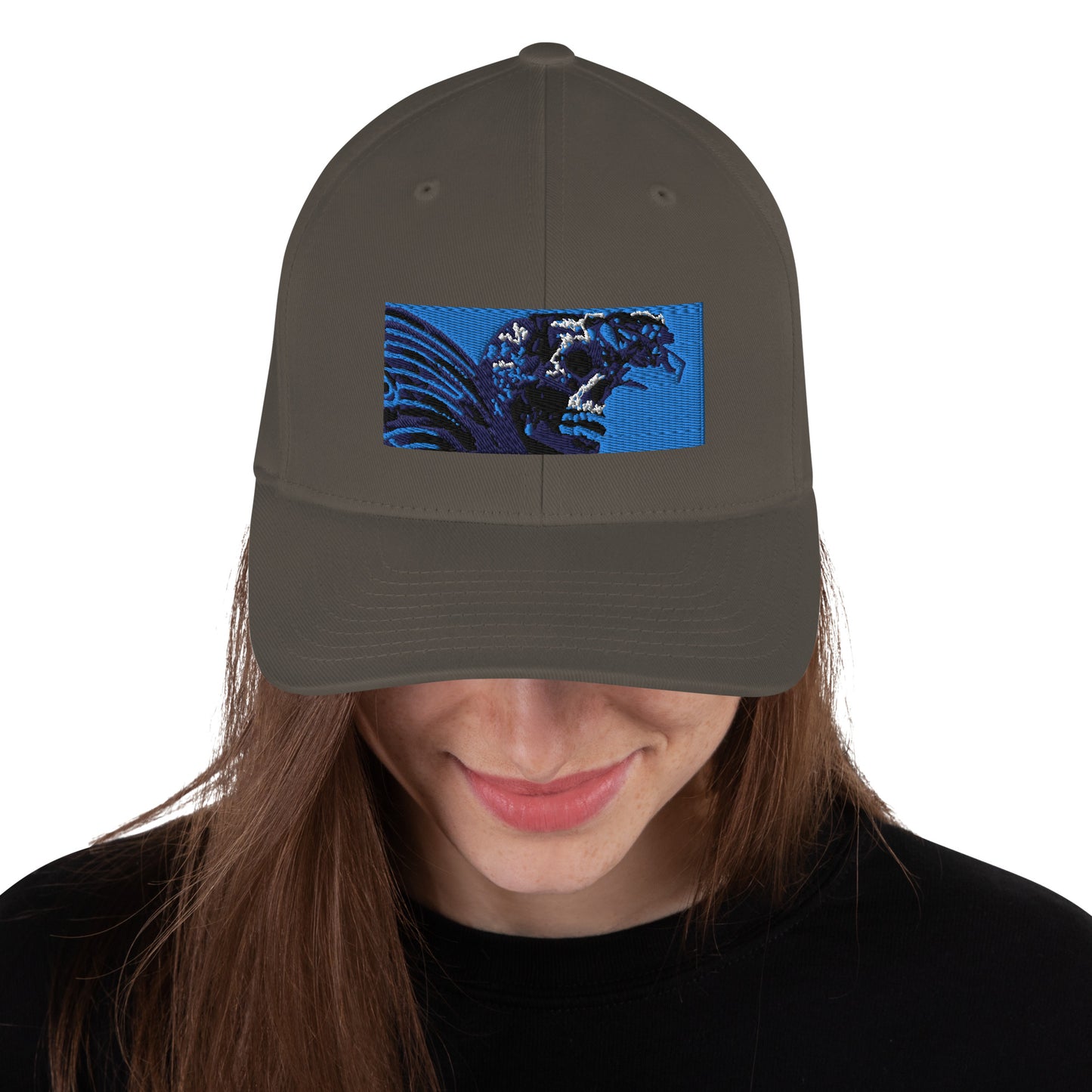 Skull Warrior (Color) - Closed Back Structured Hat - Fry1Productions