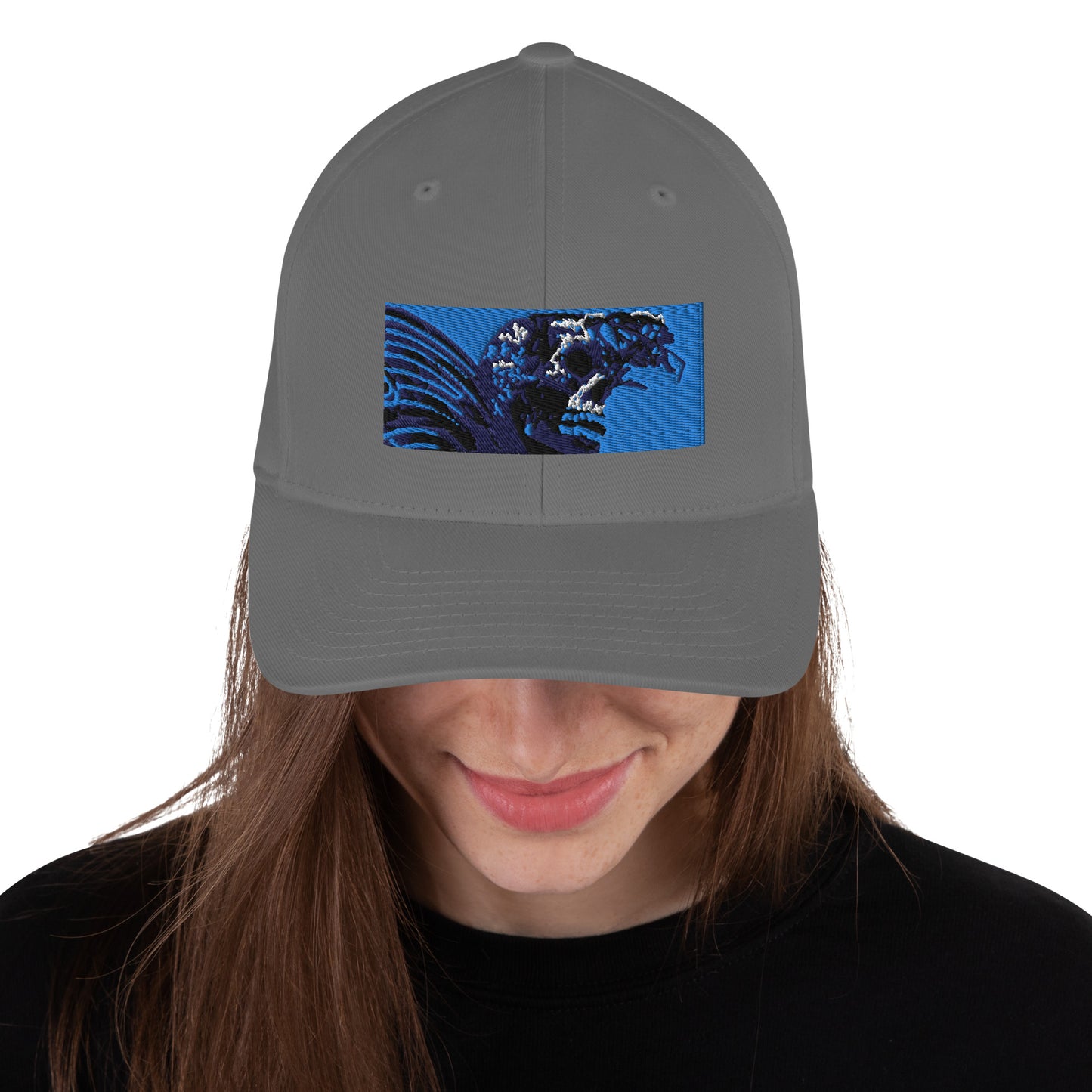 Skull Warrior (Color) - Closed Back Structured Hat - Fry1Productions