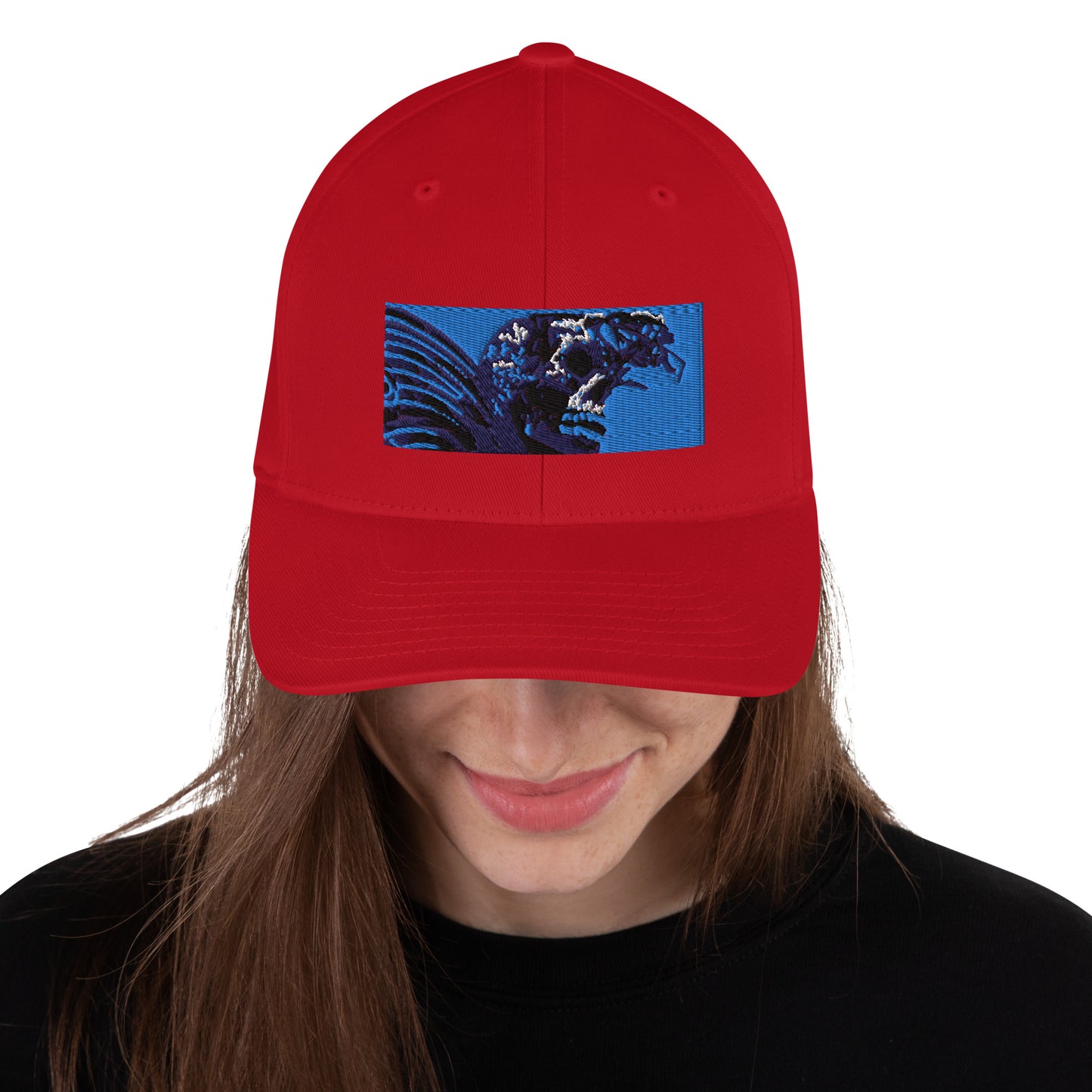 Skull Warrior (Color) - Closed Back Structured Hat - Fry1Productions