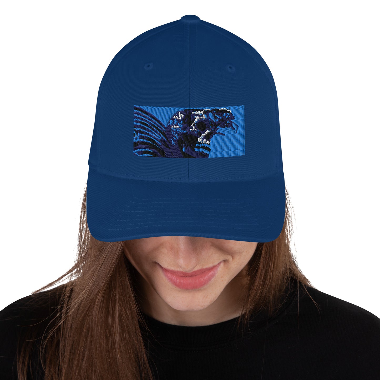 Skull Warrior (Color) - Closed Back Structured Hat - Fry1Productions