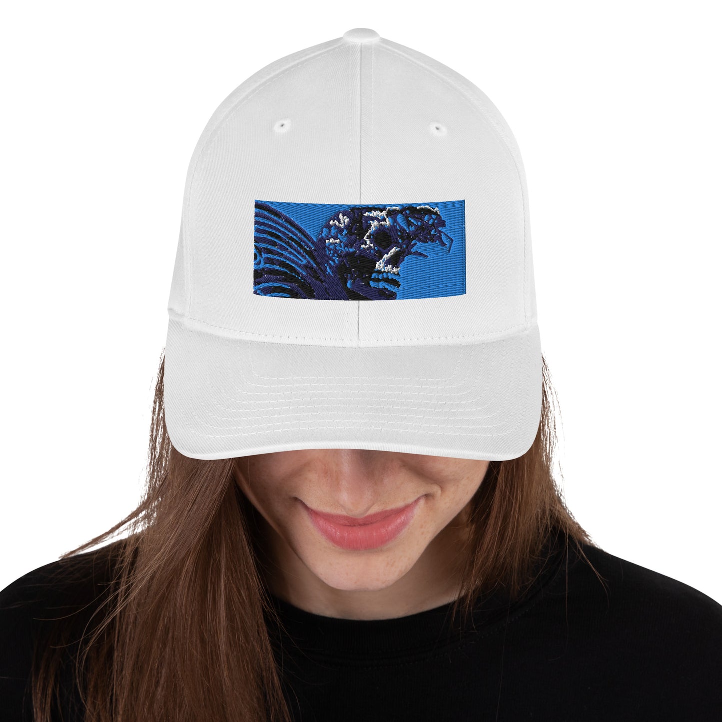 Skull Warrior (Color) - Closed Back Structured Hat - Fry1Productions