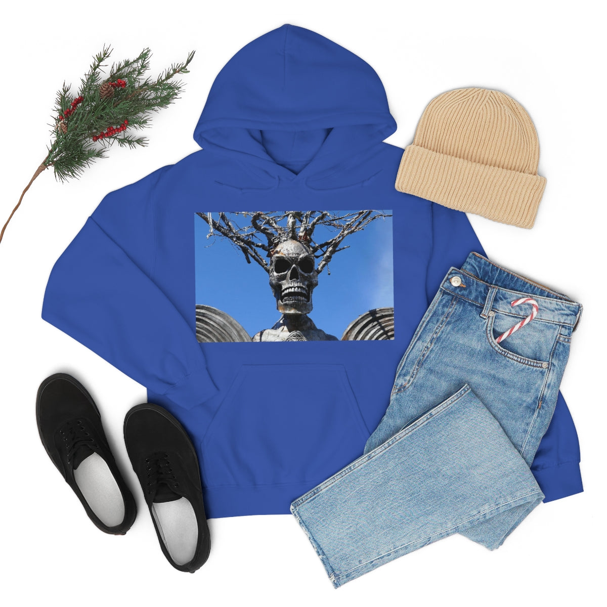 Skull Warrior Stare - Unisex Heavy Blend Hooded Sweatshirt - Fry1Productions