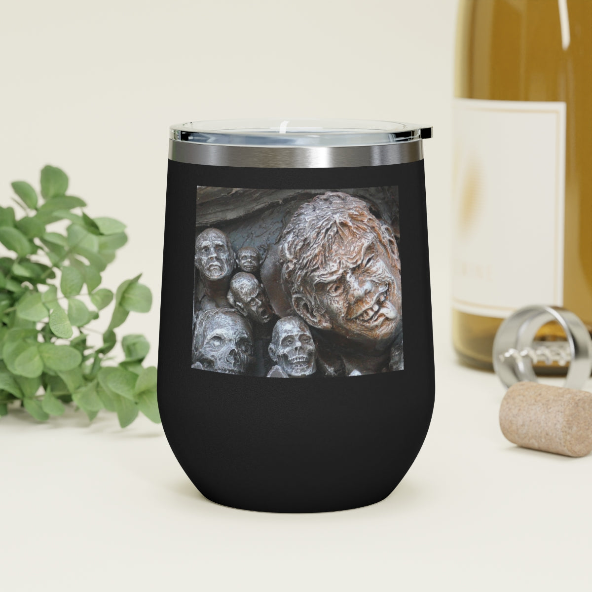 Waiting for the King - 12 oz Insulated Wine Tumbler - Fry1Productions