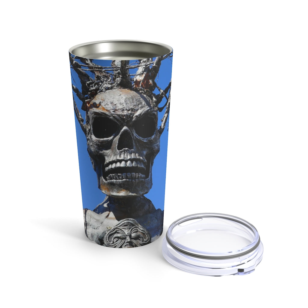 "Skull Warrior Stare" - Stainless Steel Tumbler 20 oz - Fry1Productions