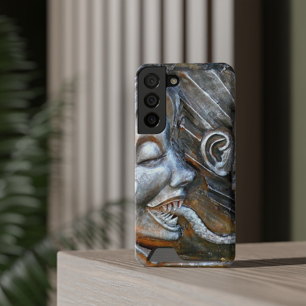 "Snakily Speaking" - Galaxy S22 S21 & iPhone 13 Case With Card Holder - Fry1Productions