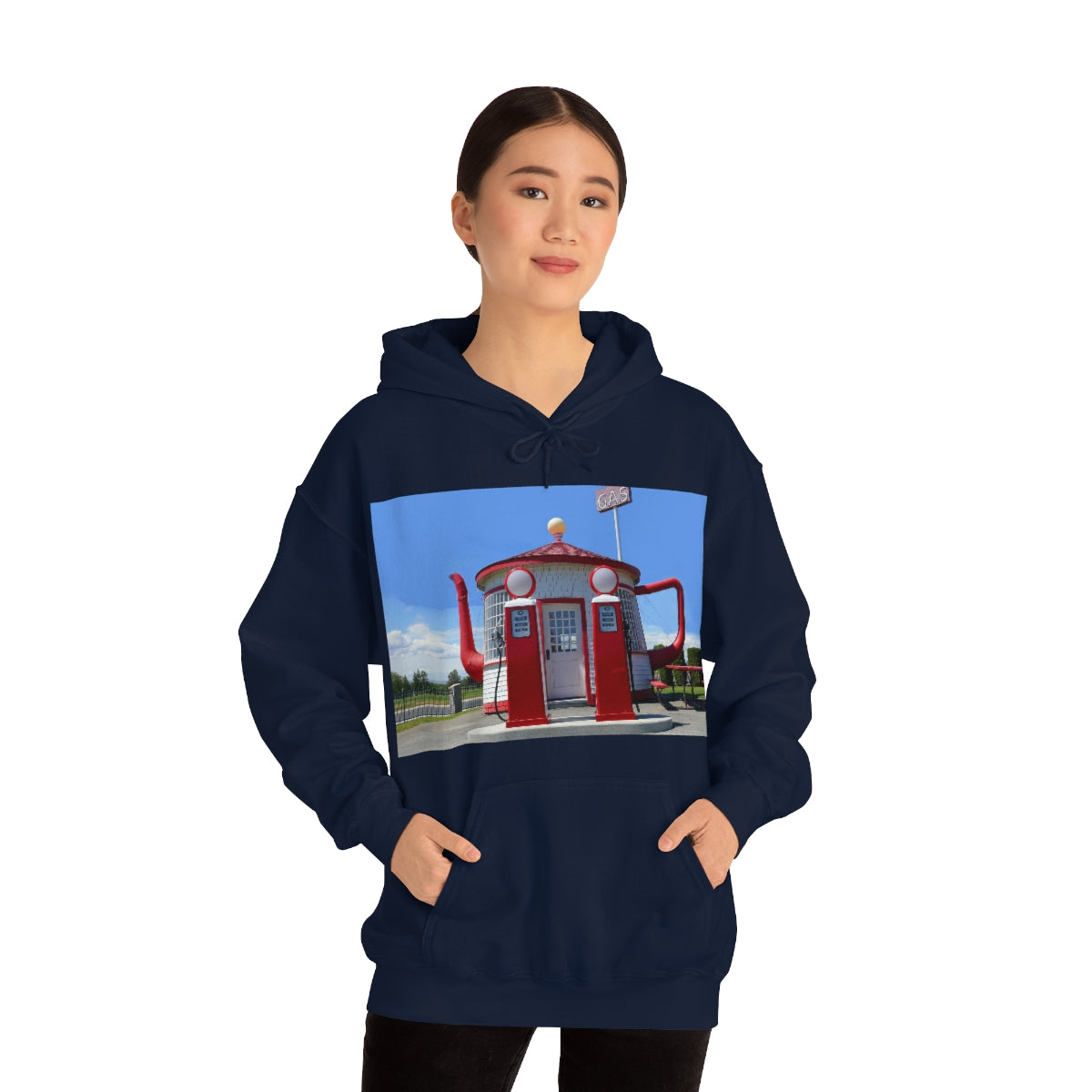 Awesome Teapot Dome Service Station - Unisex Heavy Blend Hooded Sweatshirt - Fry1Productions
