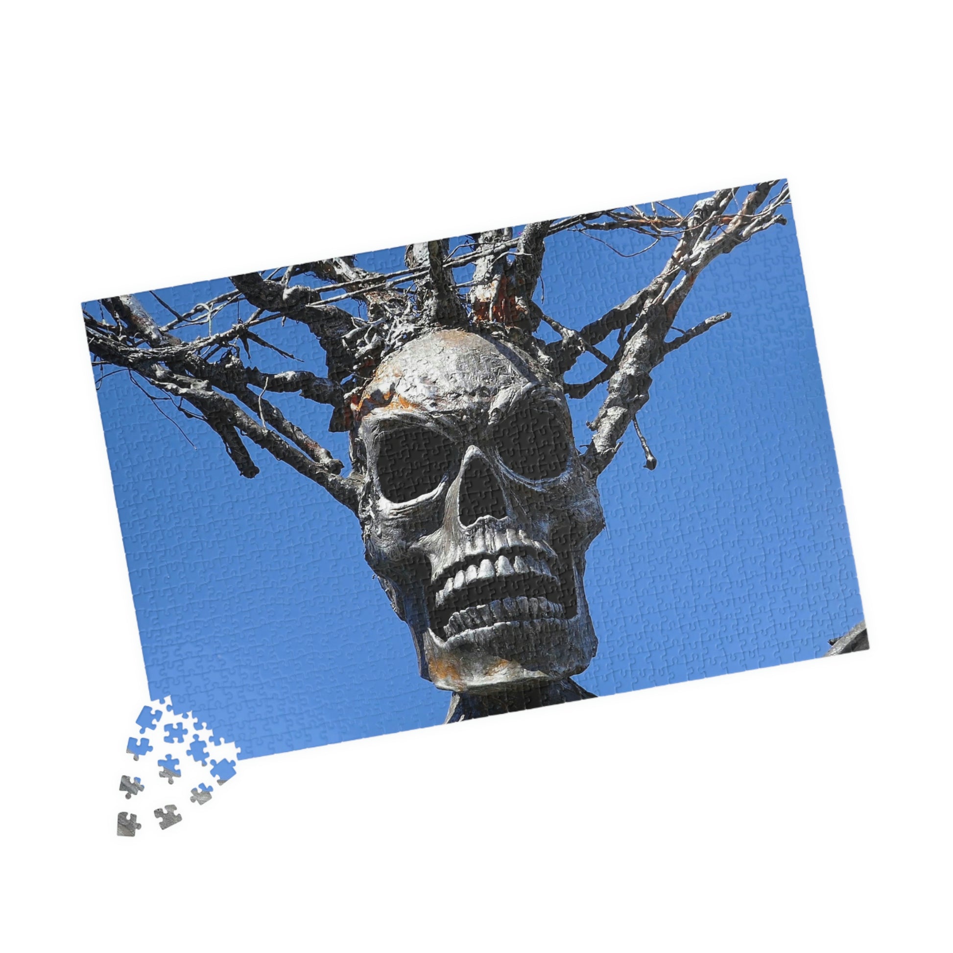 Skull Warrior Stare - Puzzle, Horizontal  (110, 225, 500, 1014, piece) - Fry1Productions