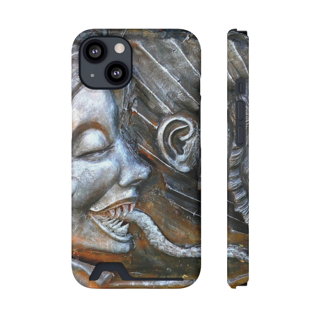 "Snakily Speaking" - Galaxy S22 S21 & iPhone 13 Case With Card Holder - Fry1Productions