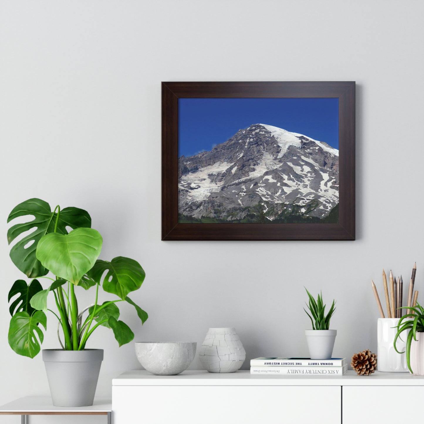 Majestic Mt. Rainier - Framed Horizontal Poster - Fry1Productions