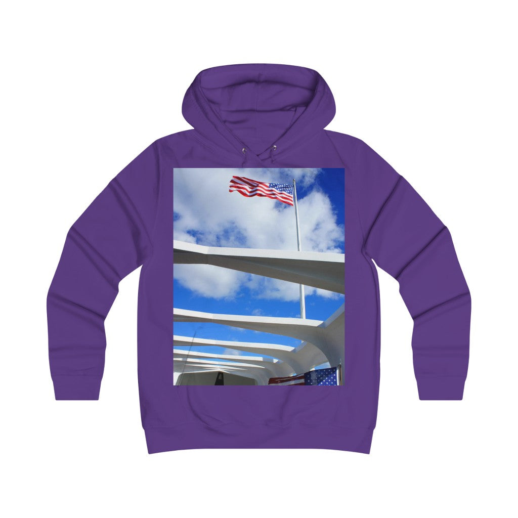 "In Solemn Remembrance Forever" - Girlie College Hoodie - Fry1Productions