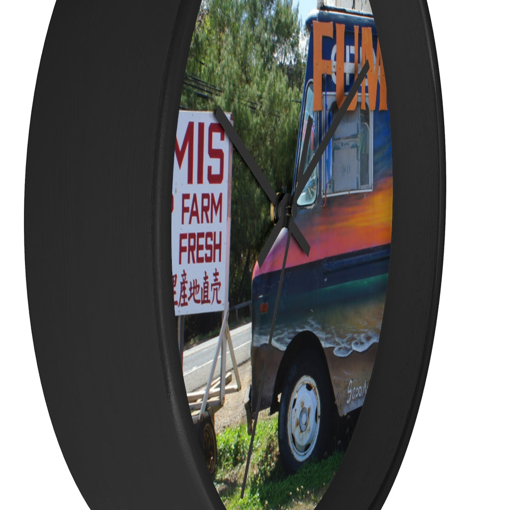 Aloha Keanu - 10" Wooden Frame Wall Clock - Fry1Productions