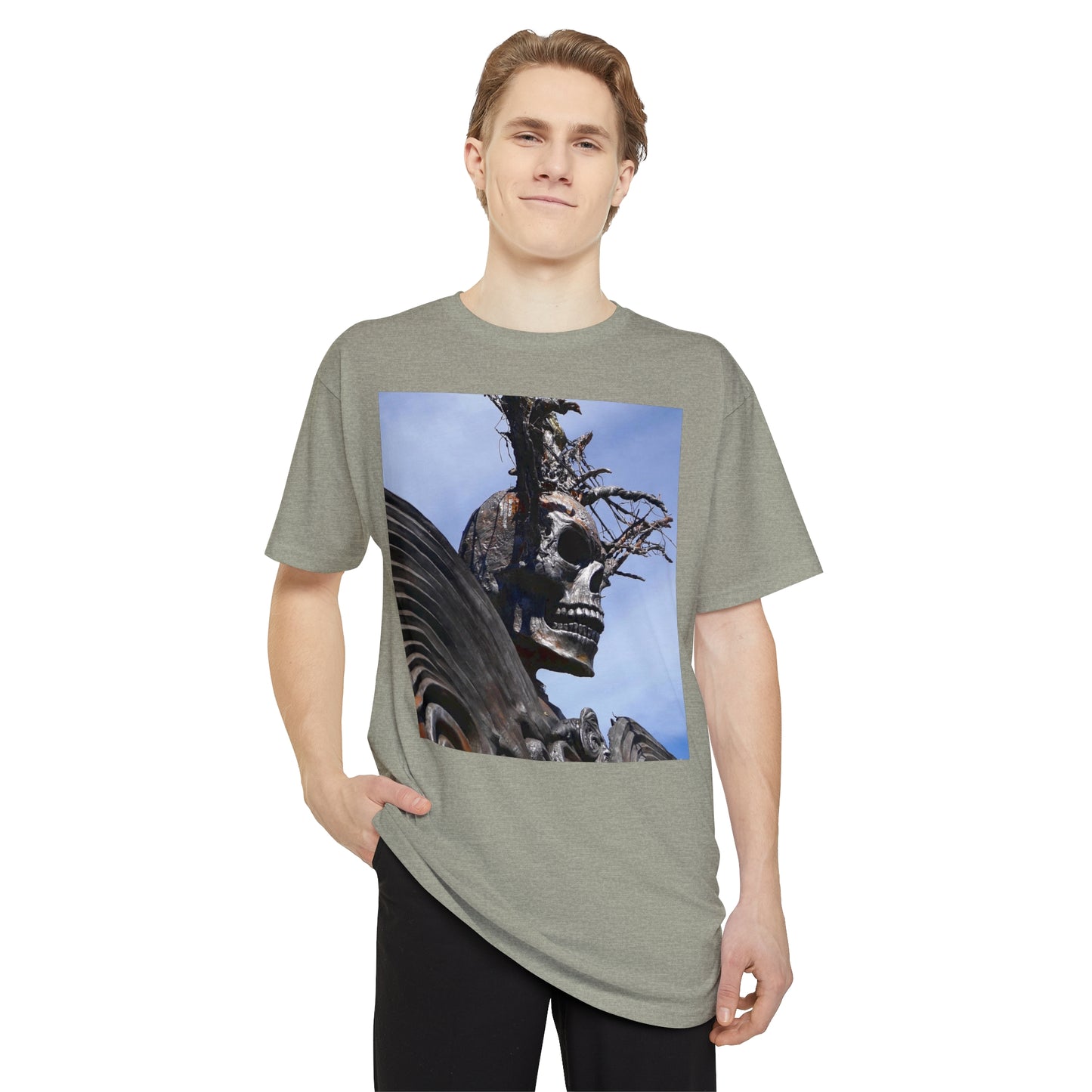 Skull Warrior - Unisex Long Body Urban T-Shirt - Fry1Productions