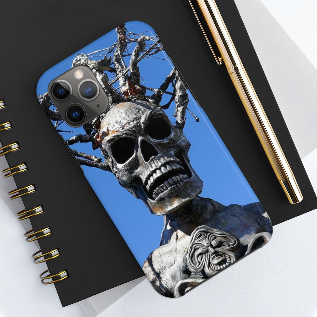 "Skull Warrior Stare" - iPhone Tough Case - (iPhone 13 Pro Max - iPhone 6) - Fry1Productions