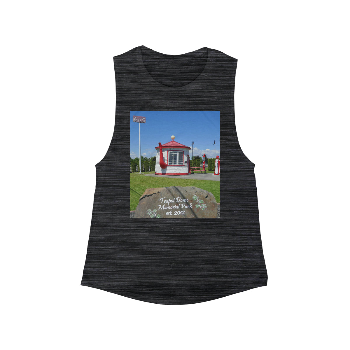 Teapot Dome Memorial Park - Women's Flowy Scoop Muscle Tank - Fry1Productions