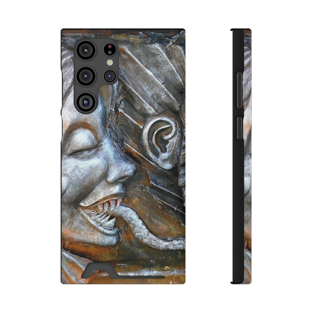 "Snakily Speaking" - Galaxy S22 S21 & iPhone 13 Case With Card Holder - Fry1Productions