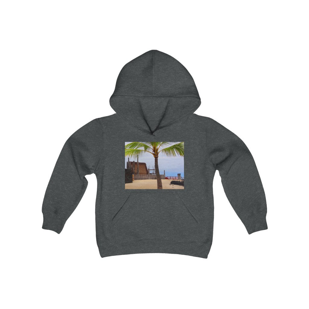 "Florescence Hale O Keawe" - Youth Heavy Blend Hooded Sweatshirt - Fry1Productions