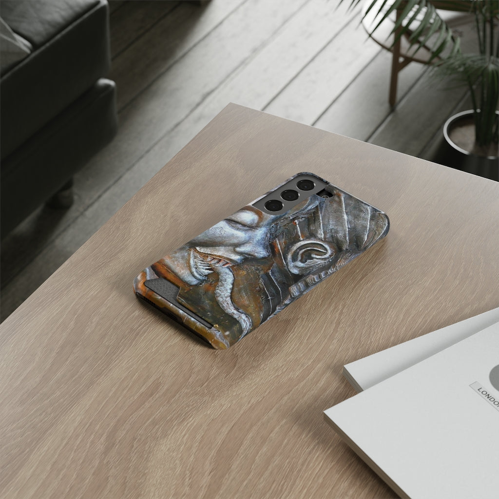 "Snakily Speaking" - Galaxy S22 S21 & iPhone 13 Case With Card Holder - Fry1Productions