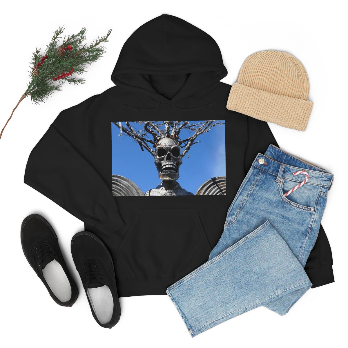 Skull Warrior Stare - Unisex Heavy Blend Hooded Sweatshirt - Fry1Productions