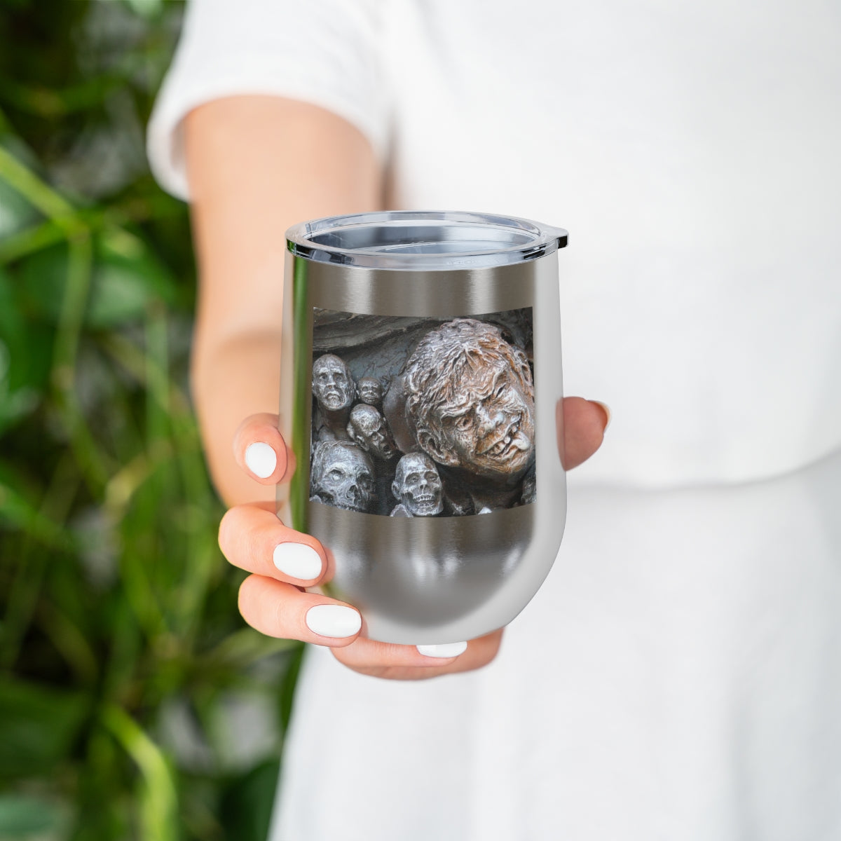 Waiting for the King - 12 oz Insulated Wine Tumbler - Fry1Productions