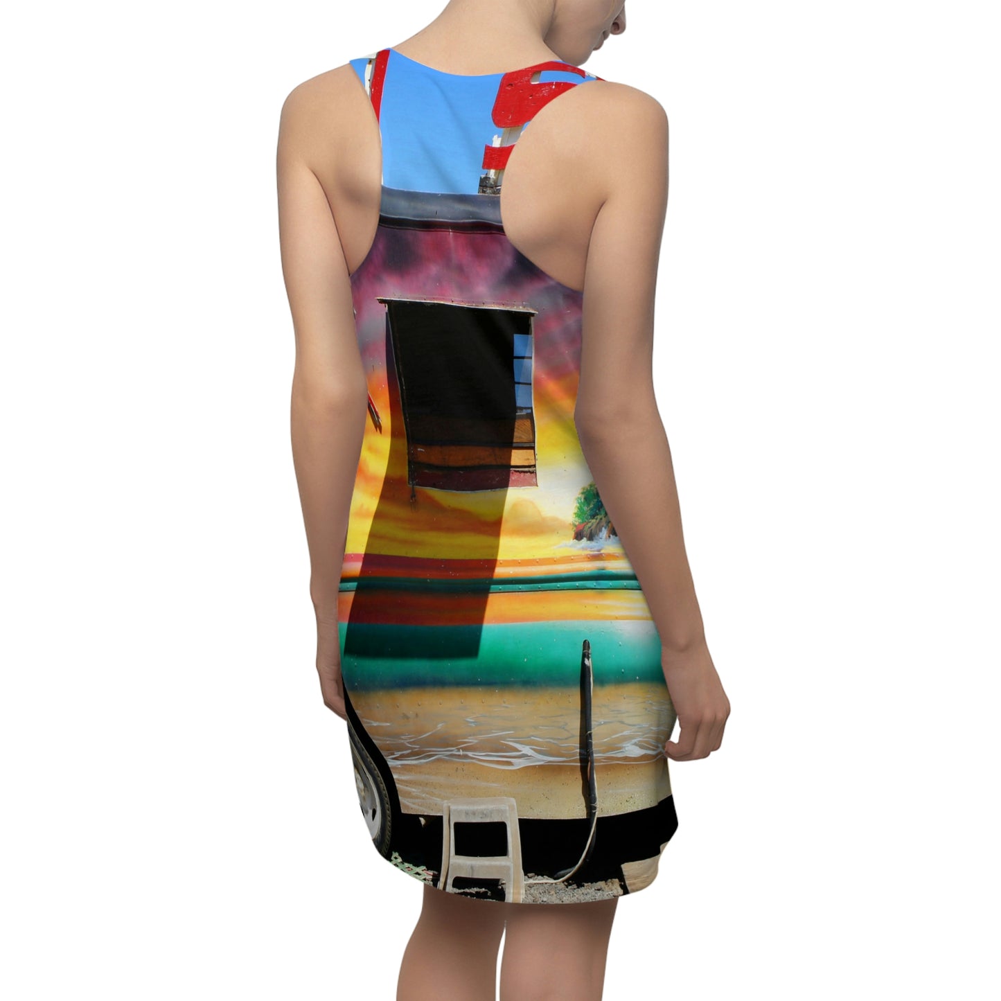 Island Love - Women's All-Over Print Racerback Dress - Fry1Productions
