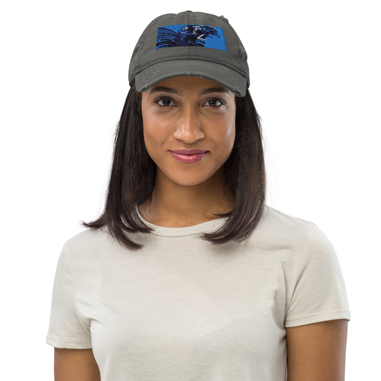 Skull Warrior (Color) - Distressed Dad Hat - Fry1Productions