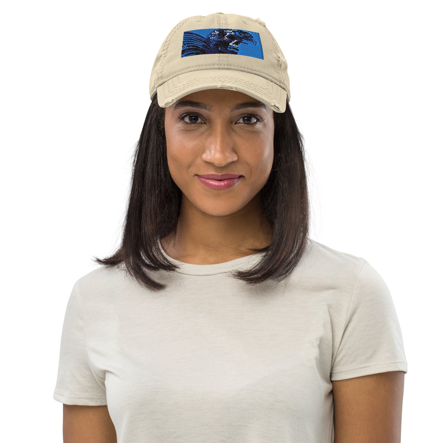 Skull Warrior (Color) - Distressed Dad Hat - Fry1Productions