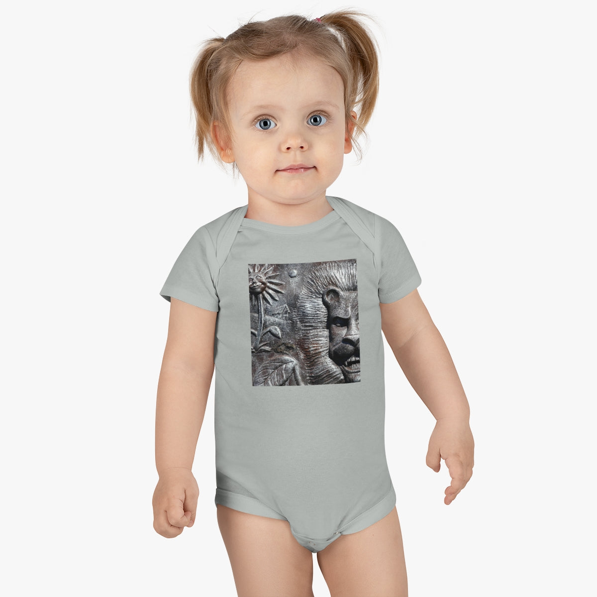 Lion's Friends Forever V2 - Baby Short Sleeve Onesie - Fry1Productions