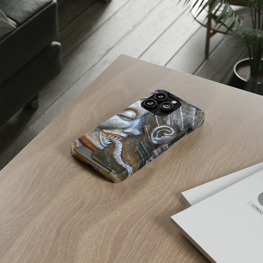 "Snakily Speaking" - Galaxy S22 S21 & iPhone 13 Case With Card Holder - Fry1Productions