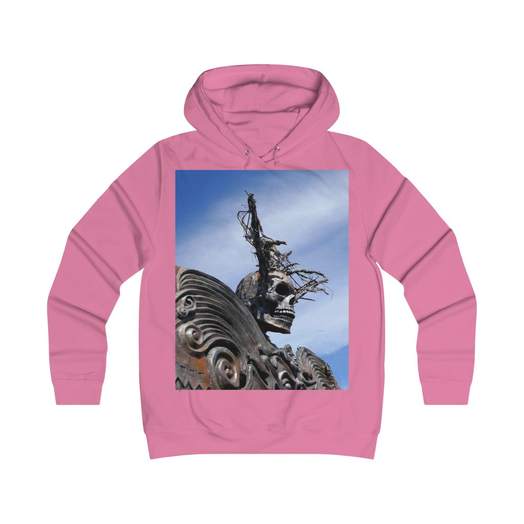"Skull Warrior" - Girlie College Hoodie - Fry1Productions