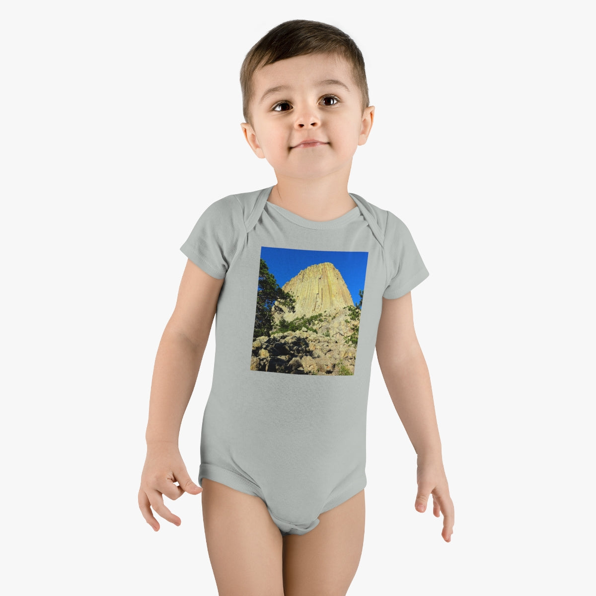 Reaching Heaven - Baby Short Sleeve Onesie - Fry1Productions