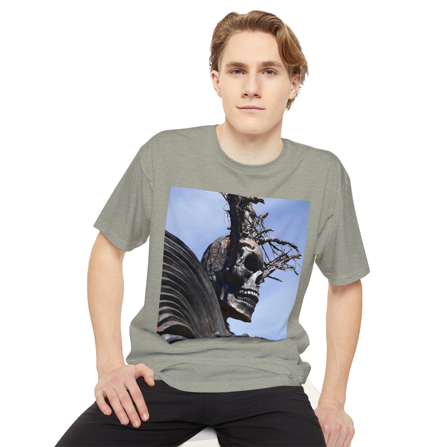 Skull Warrior - Unisex Long Body Urban T-Shirt - Fry1Productions