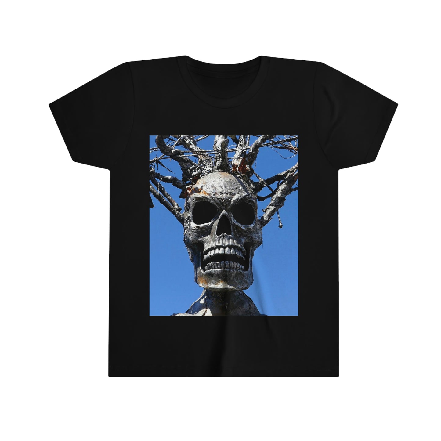 Skull Warrior Stare - Youth Short Sleeve Tee - Fry1Productions