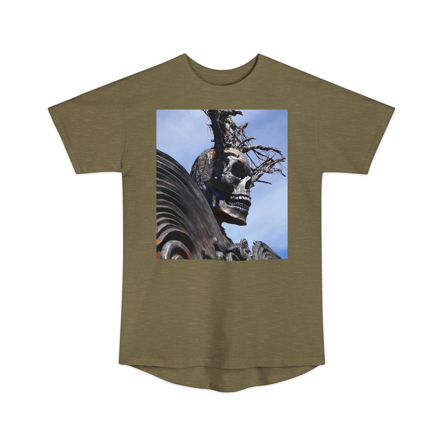 Skull Warrior - Unisex Long Body Urban T-Shirt - Fry1Productions