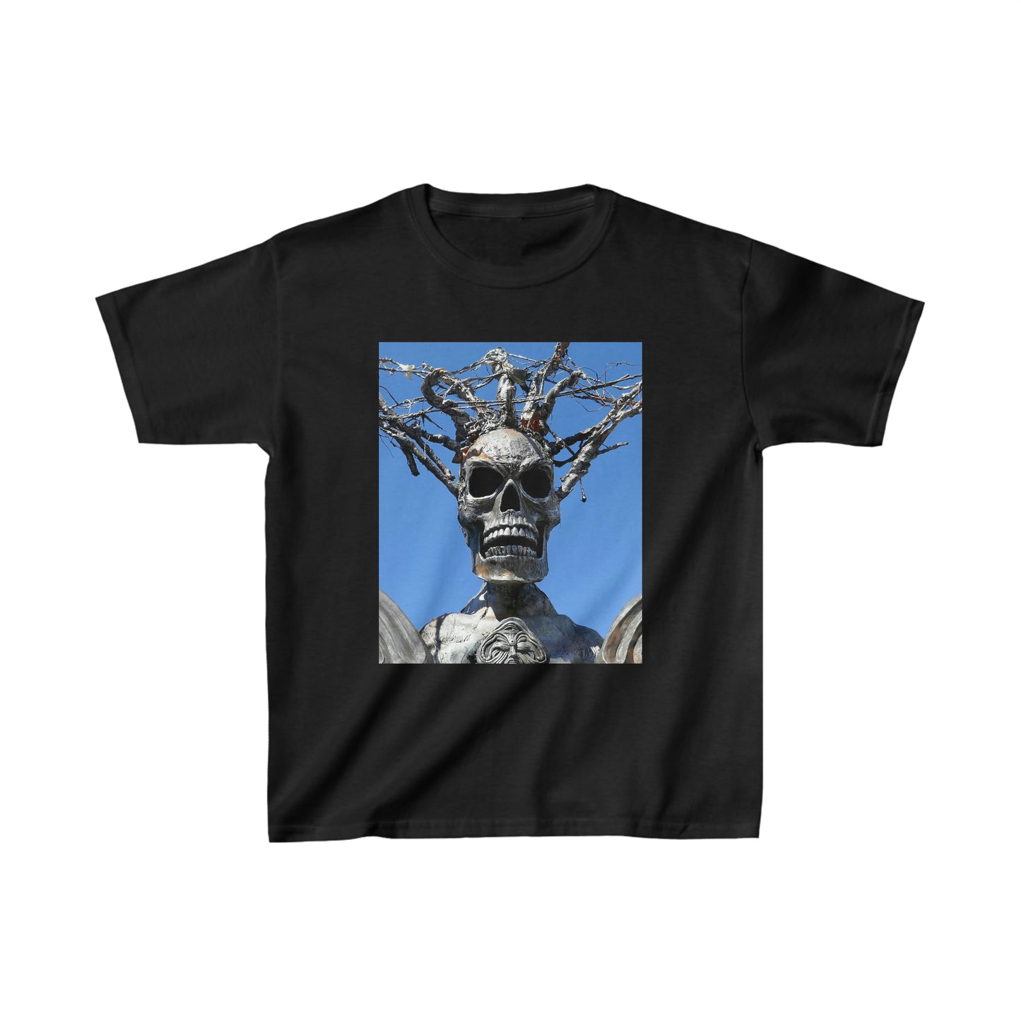 Skull Warrior Stare - Kids Cotton Tee - Fry1Productions