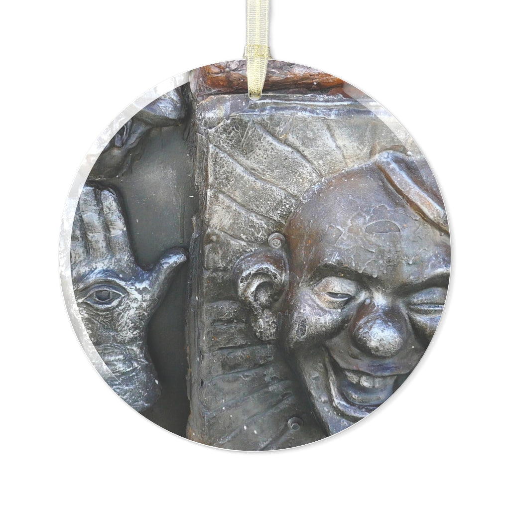 Cosmic Laughter - Glass Ornament - Fry1Productions