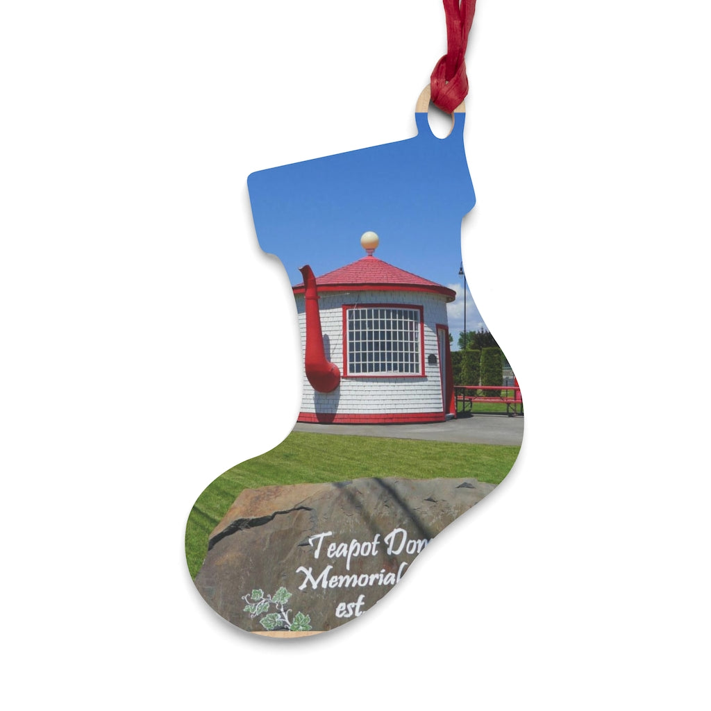 Zillah's Teapot Dome Service Station - Wooden Christmas Ornaments - Fry1Productions