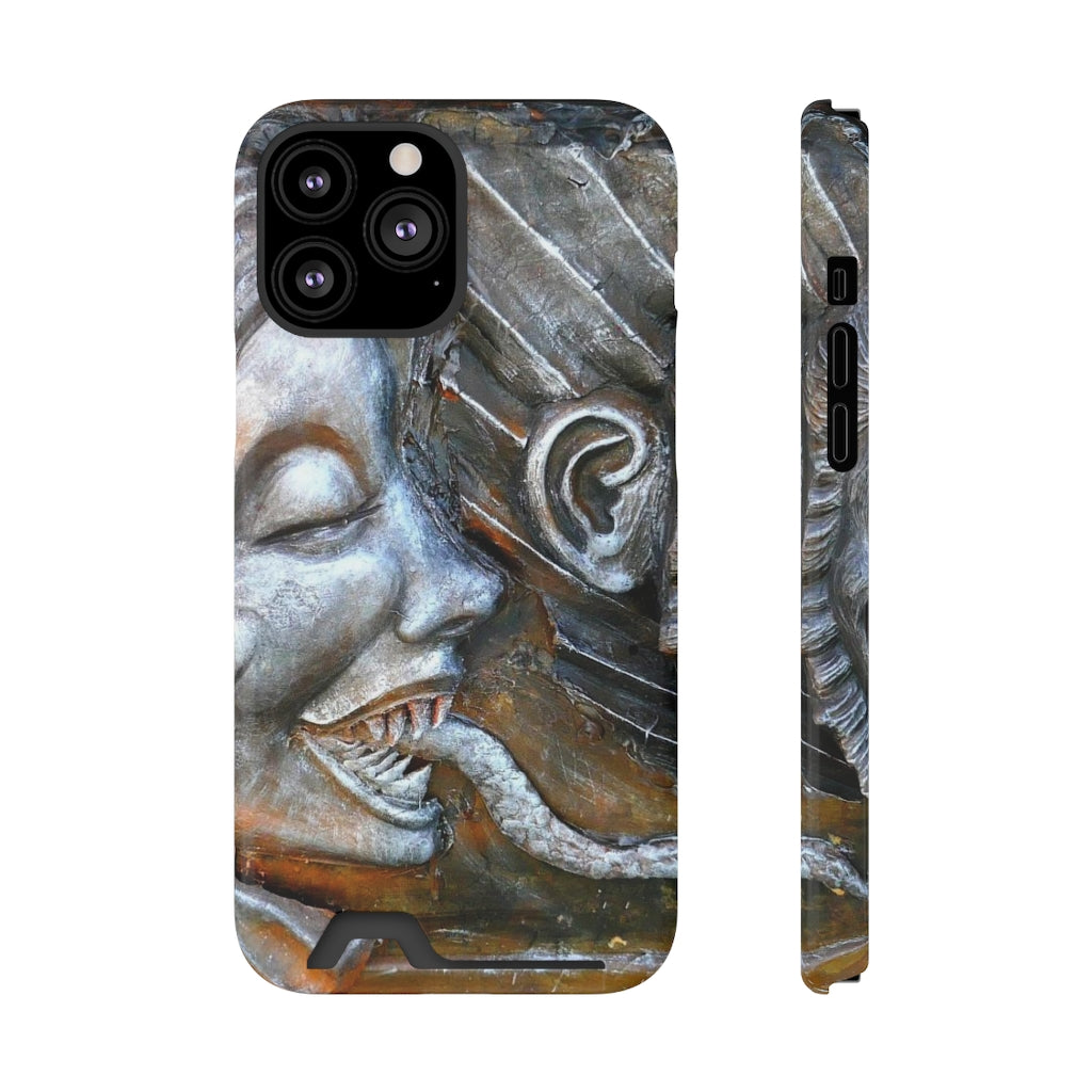 "Snakily Speaking" - Galaxy S22 S21 & iPhone 13 Case With Card Holder - Fry1Productions
