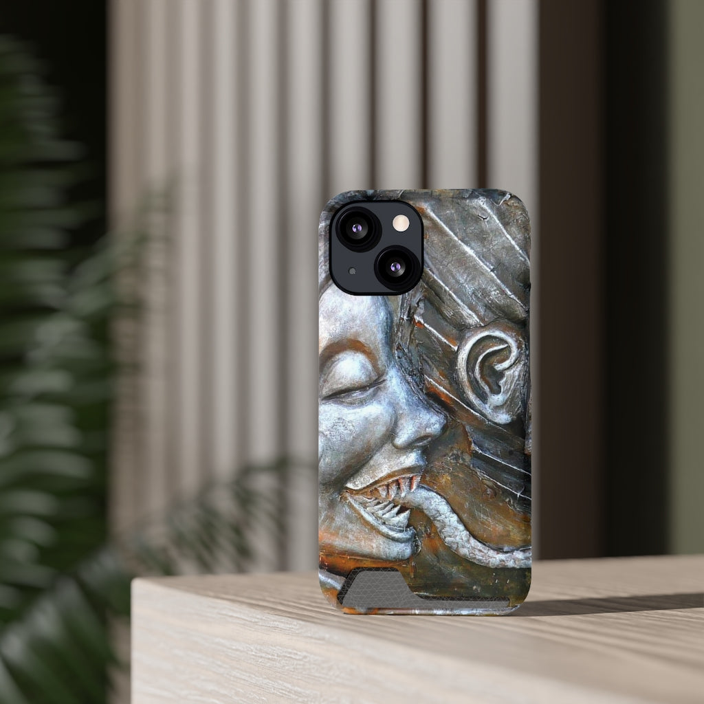 "Snakily Speaking" - Galaxy S22 S21 & iPhone 13 Case With Card Holder - Fry1Productions