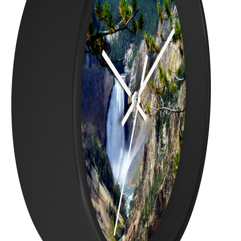 "Yellowstone's Splendor" - 10" Wooden Frame Wall Clock - Fry1Productions