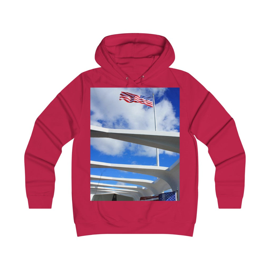 "In Solemn Remembrance Forever" - Girlie College Hoodie - Fry1Productions