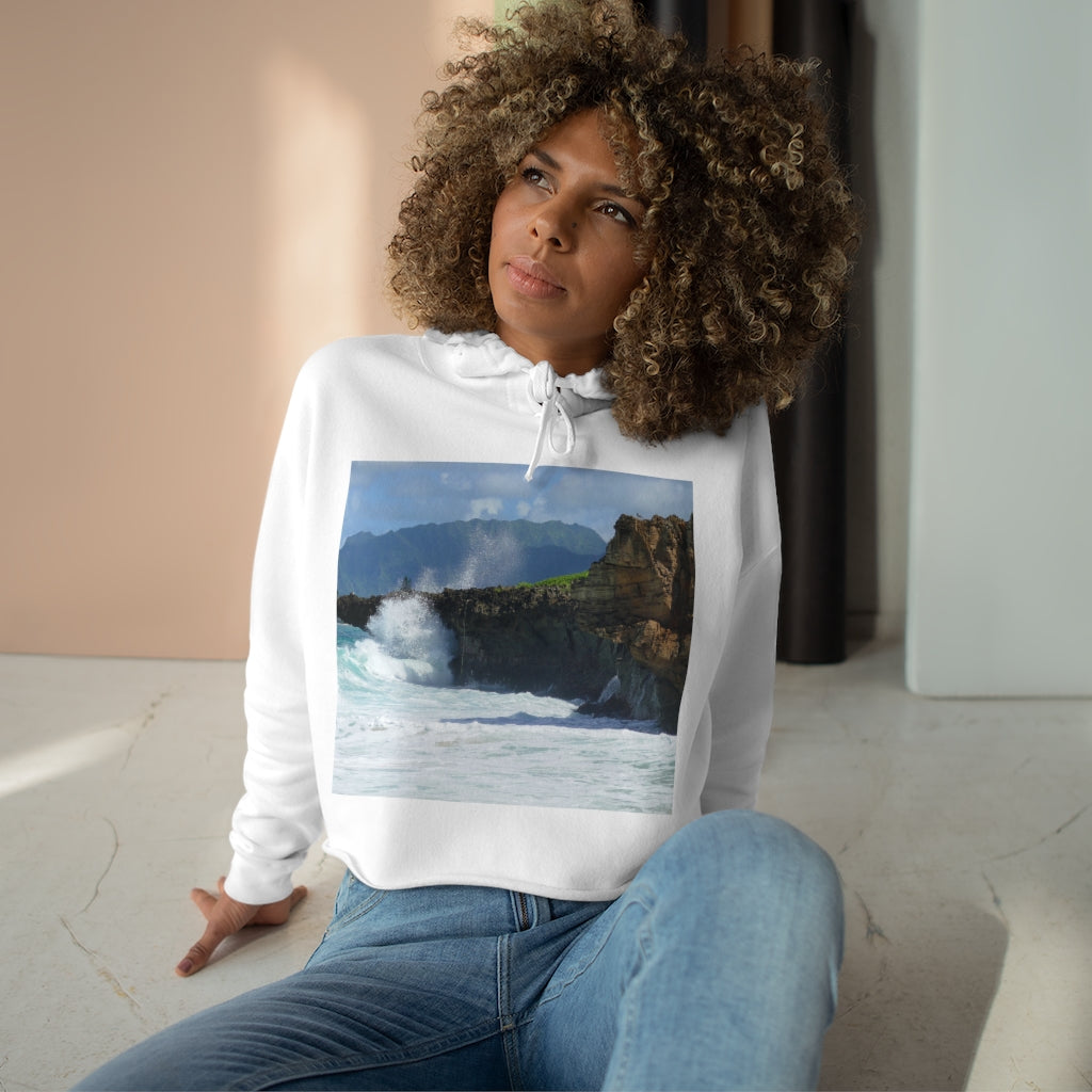 Rockin Surfer's Rope - Crop Hoodie - Fry1Productions