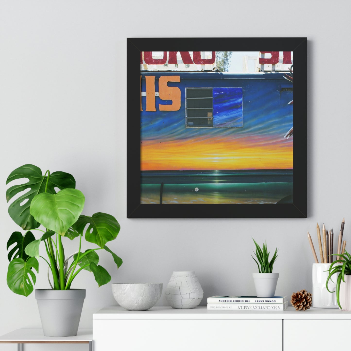 Fumis Aloha - Framed Vertical Poster - Fry1Productions