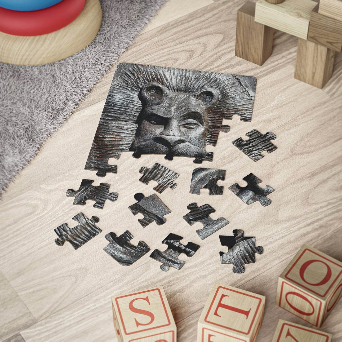 Lion's Friends Forever - Kids' Puzzle, 30-Piece - Fry1Productions